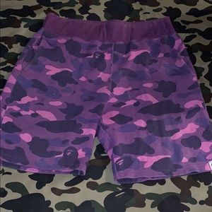 BAPE OG Purple Camo Sweatshorts